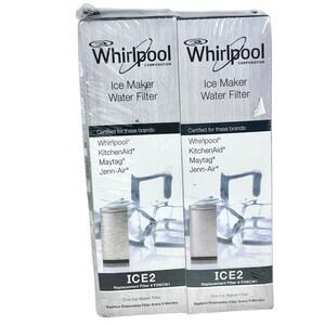 2 Pack Whirlpool Ice Maker Water Filter ICE2 OEM Part F2WC9I1 New